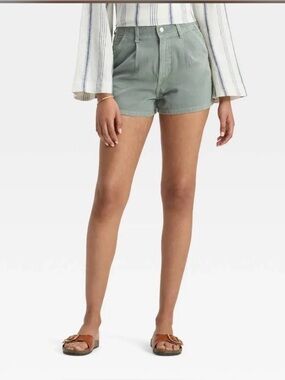 Universal Thread Women's High-Rise Pleated Jean Shorts
Light Green
Size 8
NWT